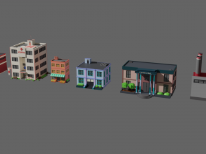 SIMPLE BUILD PACKAGE - Low Poly Modèle 3D