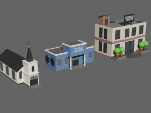 SIMPLE BUILD PACKAGE - Low Poly Modèle 3D