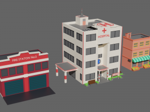SIMPLE BUILD PACKAGE - Low Poly Modèle 3D