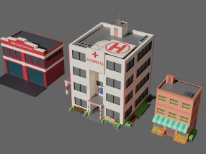 SIMPLE BUILD PACKAGE - Low Poly Modèle 3D