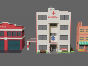SIMPLE BUILD PACKAGE - Low Poly Modèle 3D