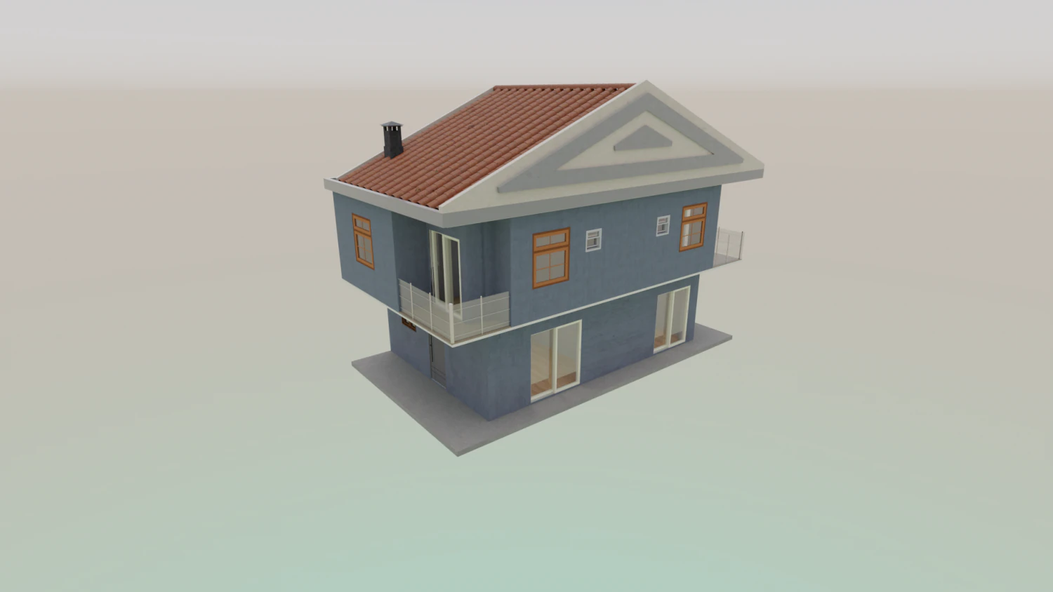 VILLA Project V1 3D Model .c4d .max .obj .3ds .fbx .stl .blend 