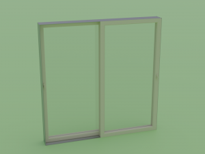 Big sliding window 200x200 3D Модель