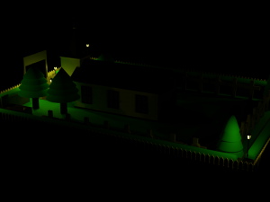 LOW POLY CHURCH - CEMETERY Package 3D Модель