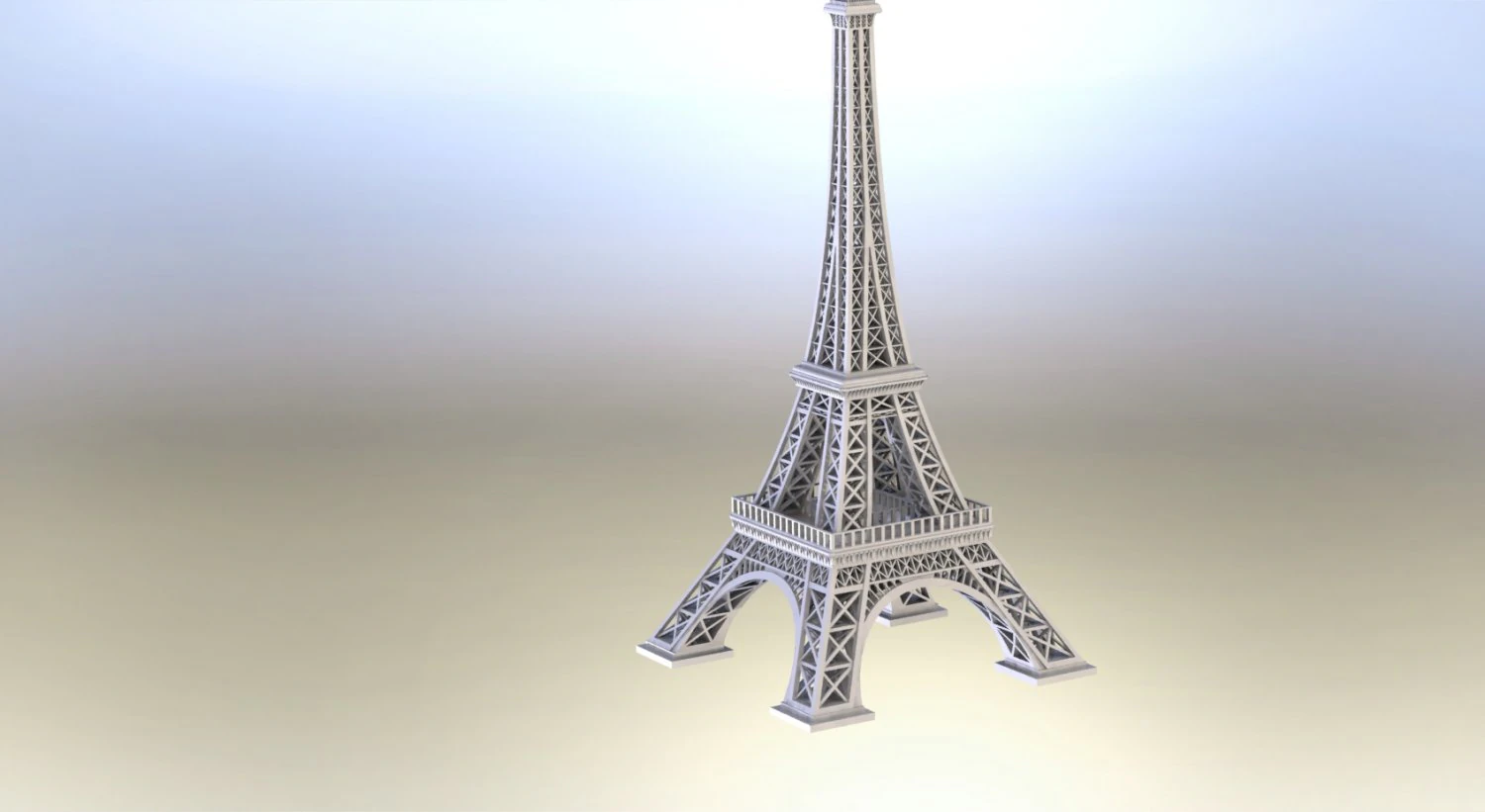Eiffel Tower 3D Model .c4d .max .obj .3ds .fbx .stl .blend 