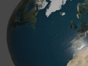 Earth displacement 3D Model