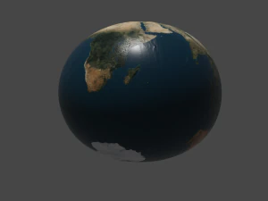 Earth displacement 3D Model