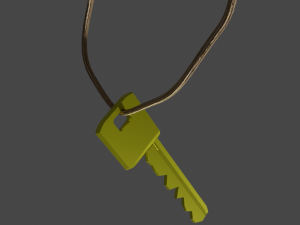 Low-poly key 3D Model