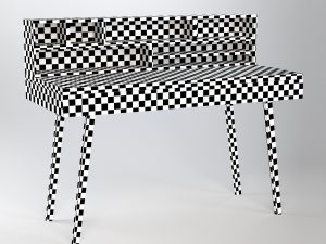 Modern wood writing desk Modelo 3D
