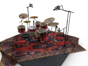 Drum Kit Tama Rockstar 3D मॉडल
