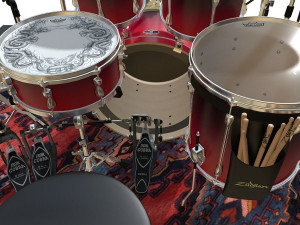 Drum Kit Tama Rockstar 3D मॉडल