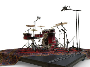 Drum Kit Tama Rockstar 3D मॉडल