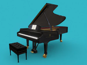 Grand piano Steinway Sons 3D Model