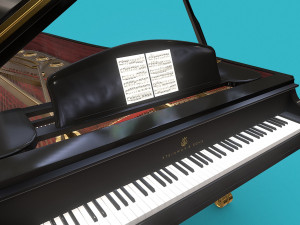 Grand piano Steinway Sons 3D Model