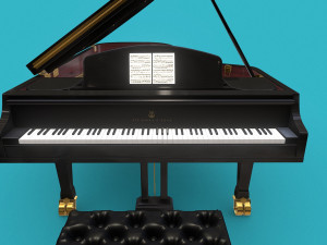 Grand piano Steinway Sons 3D Model