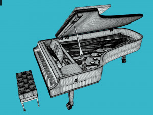 Grand piano Steinway Sons 3D Model