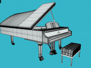 Grand piano Steinway Sons 3D Model