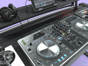 DJ Kit Pioneer-Technics-Maschine 3D Модель
