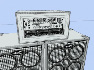 PLATAFORMA DE BAIXO KEMPER GALLIEN KRUEGER SHURE SM57 Modelo 3D
