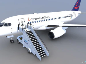 AVIÃO - CARRO DO AEROPORTO Modelo 3D