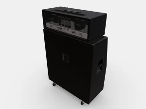 Metal Guitar Amp Stack Stage 3D Model