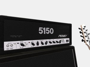 Metal Guitar Amp Stack Stage Modello 3D