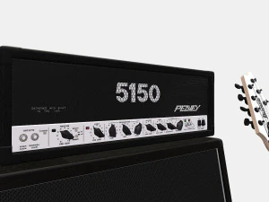 Metal Guitar Amp Stack Stage 3D Model