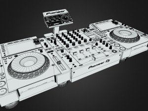 Pioneer DJM-900NXS2-CDJ-2000NXS2 Modelo 3D