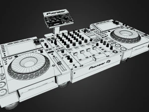 Pioneer DJM-900NXS2-CDJ-2000NXS2 3D Model