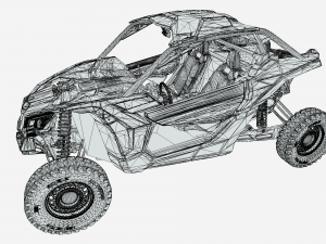 SportBuggy LowPoly 3D-Modell