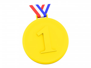3d first place gold medal icon 3d one of the types of medals used as an award icon 3Dモデル