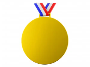 3d first place gold medal icon 3d one of the types of medals used as an award icon 3D Model