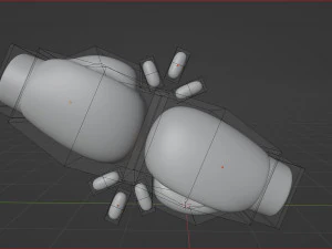 3D боксерські рукавички мультфільм значок 3D Модель
