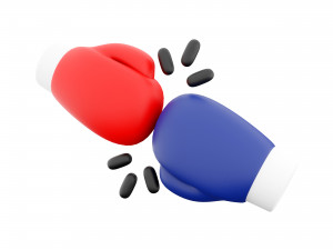 3d boxing gloves cartoon icon 3D Model
