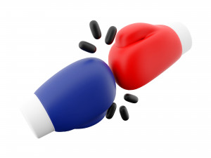 3d boxing gloves cartoon icon 3D Model