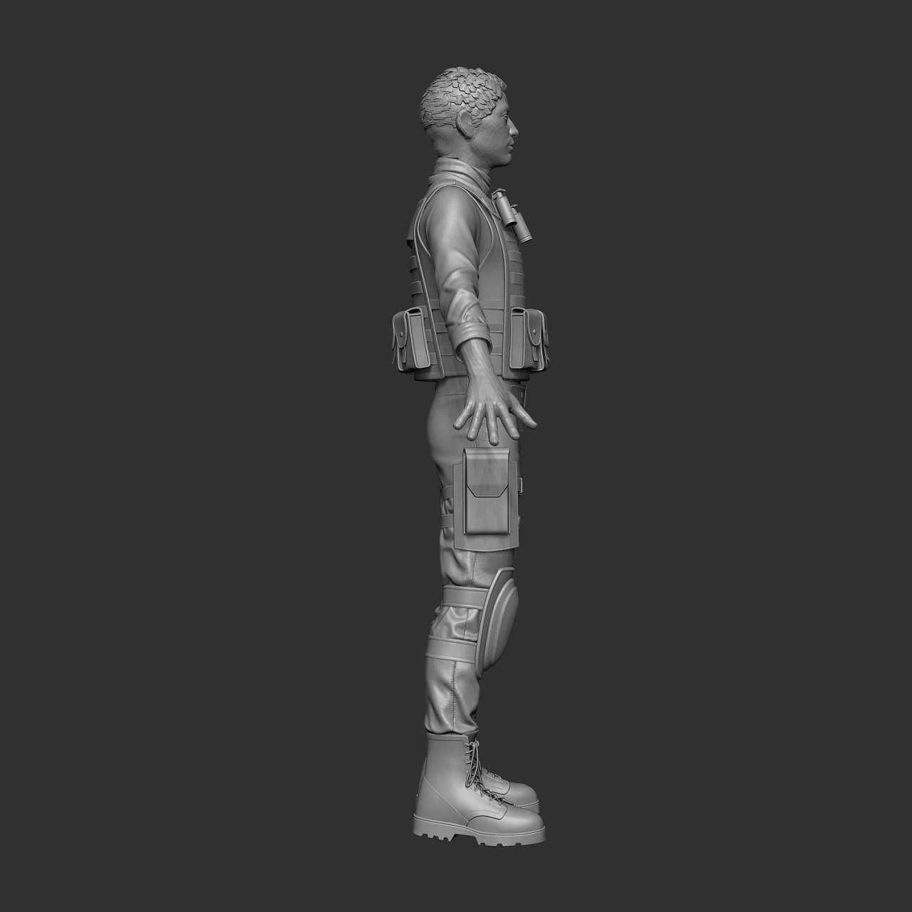 Soldier Character 3D Model .c4d .max .obj .3ds .fbx .stl .blend 