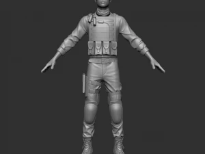 Soldier Character 3D Model