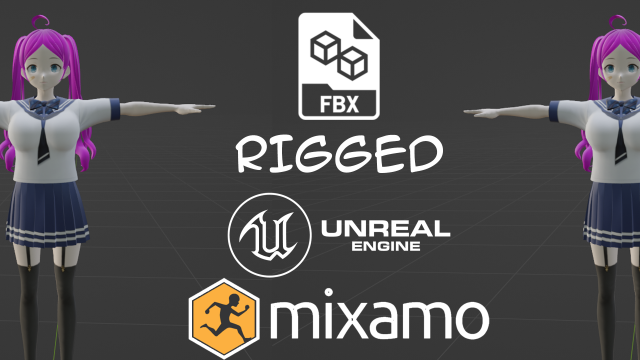 3D Anime Character - Fully Rigged and Game-Ready 3D मॉडल .c4d .max .obj .3ds .fbx .stl .blend 