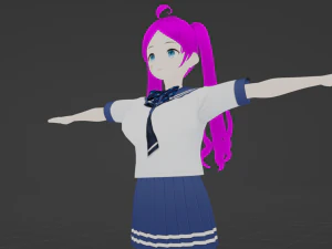 3D Anime Character - Fully Rigged and Game-Ready 3D Model
