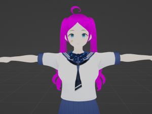 3D Anime Character - Fully Rigged and Game-Ready 3D मॉडल