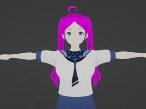 3D Anime Character - Fully Rigged and Game-Ready 3D Model