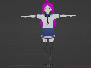 3D Anime Character - Fully Rigged and Game-Ready 3D मॉडल