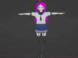 3D Anime Character - Fully Rigged and Game-Ready 3D Model