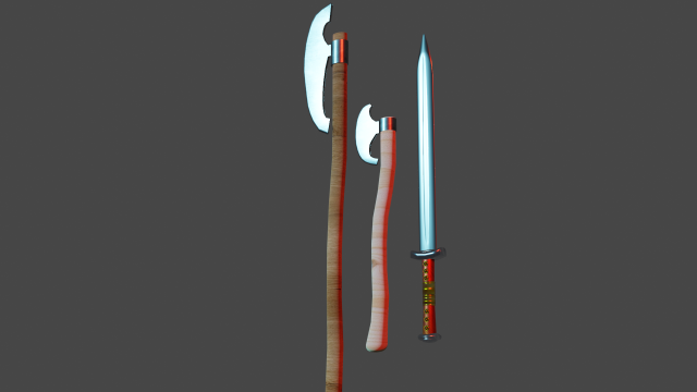 Viking set 3D Model .c4d .max .obj .3ds .fbx .stl .blend 