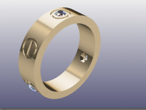 Gold ring wedding ring 3D मॉडल