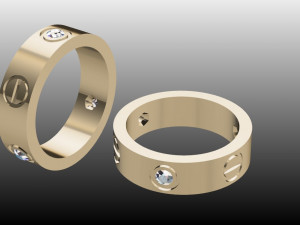 Gold ring wedding ring 3D मॉडल