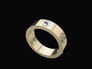 Gold ring wedding ring 3D मॉडल