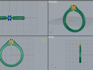 Womens ring diamond Modèle 3D