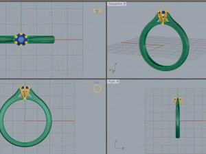Womens ring diamond 3D Model