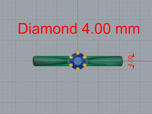 Womens ring diamond Modèle 3D